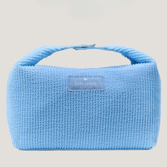 kate spade Handbags - Kate Spade Terrycloth Cosmetic Pouch with Handle in Light Blue